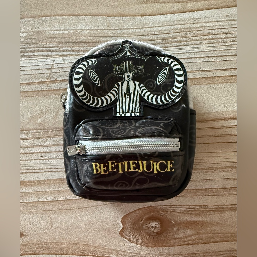 New Buckle Down Beetlejuice Mini Backpack Pouch Keychain